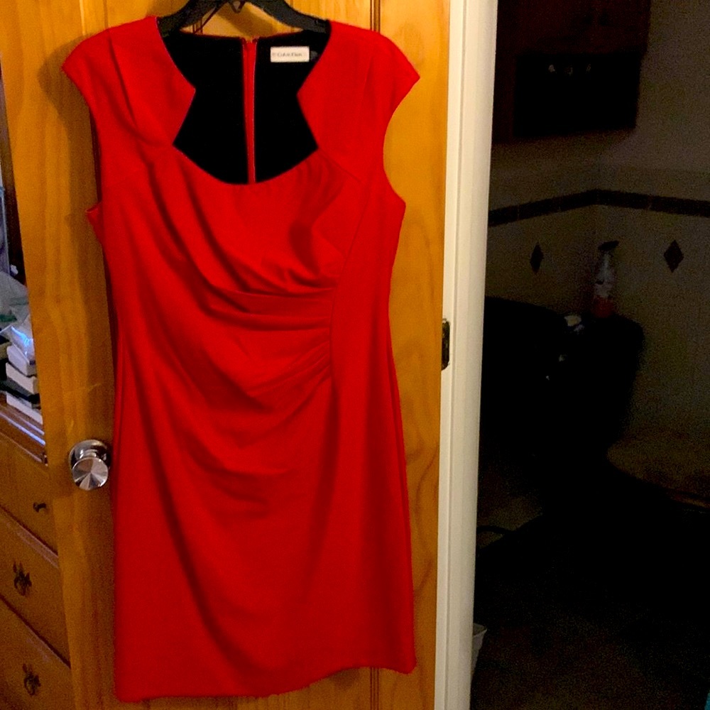Calvin Klein size 12 red dress